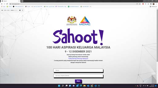 sahoot Website screenshot